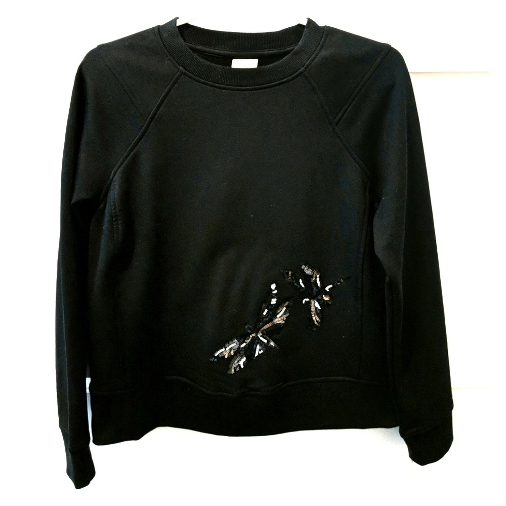 Target sweater, black with sequence dragon flies.